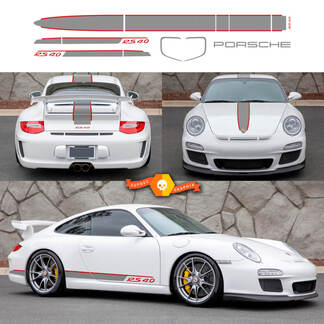 Porsche 911 - 991 GT3 RS 4.0 zijkap dak achter strepen kit sticker sticker
