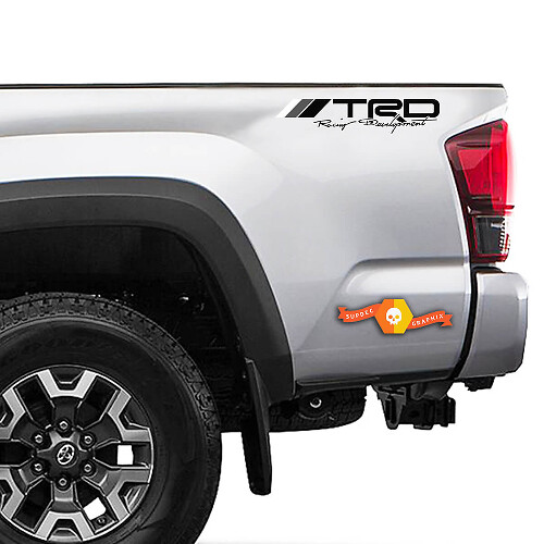 Retro stijl TRD Racing Development zijkant vinylstickers voor Toyota trucks