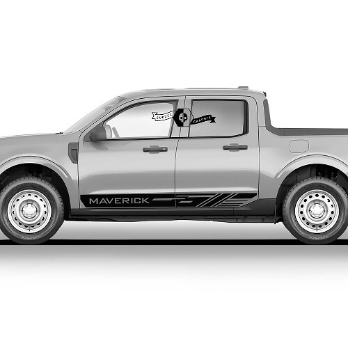 Paar Ford Maverick 2022 FX4 Graphics Decals Modern Design Rocker Panel Maverick Stickers
