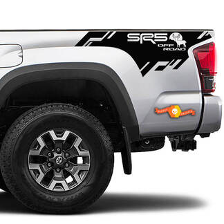 2 Toyota Tacoma 2016-2022 + 2023 + SR5 OF-ROAD Herten Bed Kant Bed Strepen Vinyl Stickers Sticker voor Toyota Tacoma
