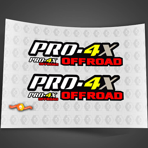 Set PRO-4X 4 Kleuren Nissan Titan Frontier 4x4 Off-Road Truck Zijwand Beide Zijde Stickers Decals 4x4 Grafieken Nismo