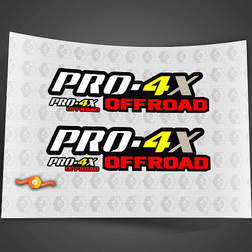 PRO-4X Off Road Vinylstickers voor zijkant laadbak set voor Nissan Frontier