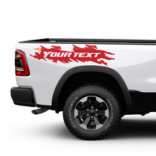 Aangepaste Tekst Versleten Stijl Bedkant Vinyl Decal Sticker voor Dodge Ram 1500_2