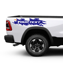 Aangepaste Tekst Versleten Stijl Bedkant Vinyl Decal Sticker voor Dodge Ram 1500_3