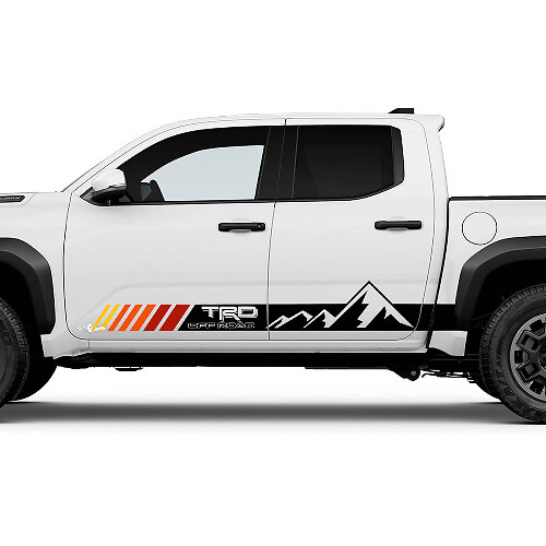 TRD Heritage Retro Mountains Side Rocker Panel Decals Stickers voor Toyota Tacoma
