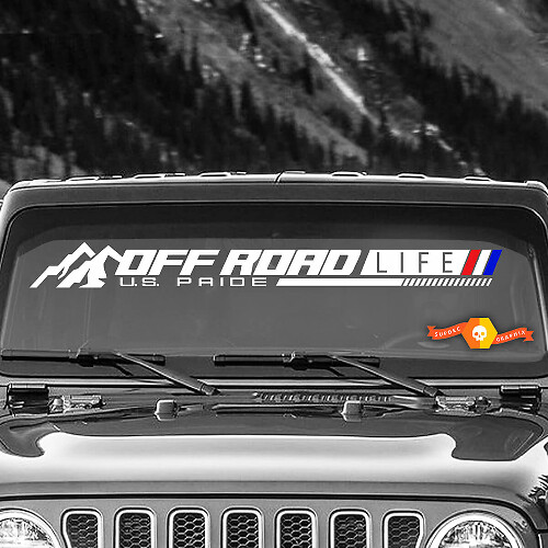 Jeep Wrangler Rubicon Gladiator Sahara Mojave Mountains OFF-ROAD LIFE sticker met decal
