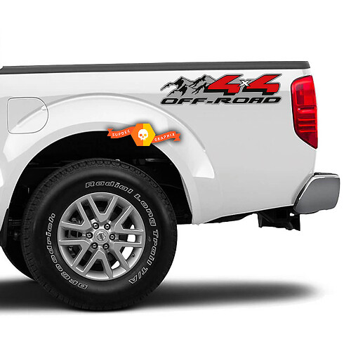 Stel voor Nissan Frontier Hummer Bronco 4X4 Off Road Mountains RAM F150 Silverado Sierra Decal Sticker Kit voor elke truck of SUV.
