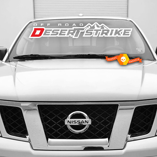 Offroad Desert Strike voorruit vinyl decal voor Nissan Desert Runner