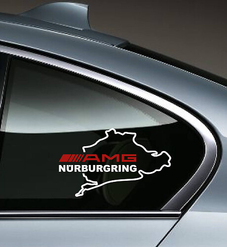 AMG-stijl Nürburgring Track Raamsticker voor Mercedes-Benz