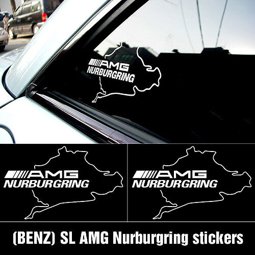 AMG Nürburgring Track Raam Vinyl Decal Set voor Mercedes-Benz