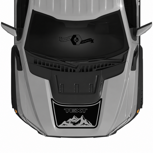 Aangepaste Tekst Bergen Motorkap Streep Grafische Kit Vinyl Stickers voor Musclecar vrachtwagen power truck SVT 2022-2023