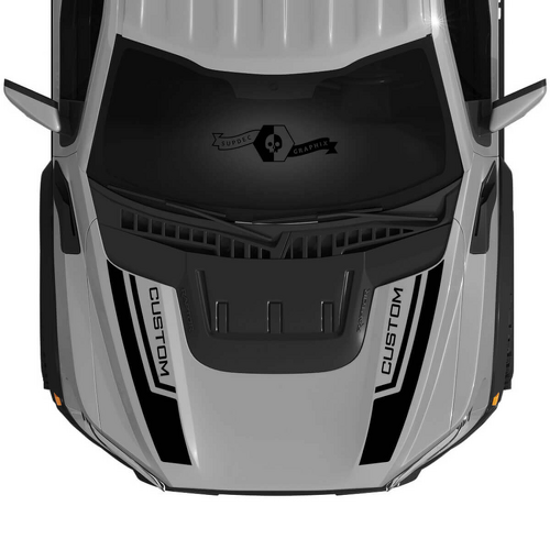CUSTOM Split Hood Strepen Vinyl Decal Paar voor Musclecar F-150 2022+