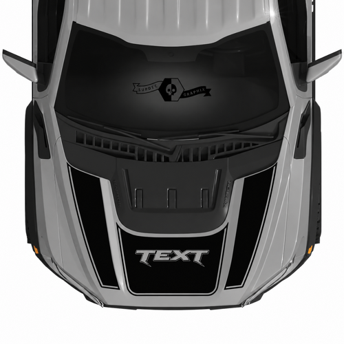 Aangepaste Tekst Motorkap Luchtinlaatrand Logo Grafische Kit Vinyl Stickers voor Musclecar truck power truck SVT 2022-2023