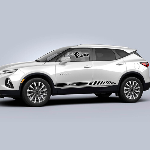 Paar Chevrolet Blazer 2023 Grafische stickers Deuren Deuren Side Rocker Paneel Logo Stripe Vinyl Decal Sticker