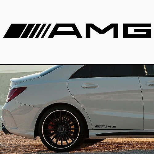 AMG Stijl Zijschort Vinyl Sticker Set voor Mercedes-Benz