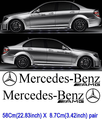 AMG-stijl zijdeur vinylstickers set voor Mercedes-Benz auto’s