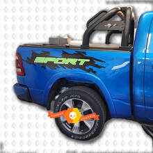 Paar Dodge Ram Rebel Style Sport Bed Side Decal Sticker Graphics Vinyl Bedside 2017 - 2023
 3