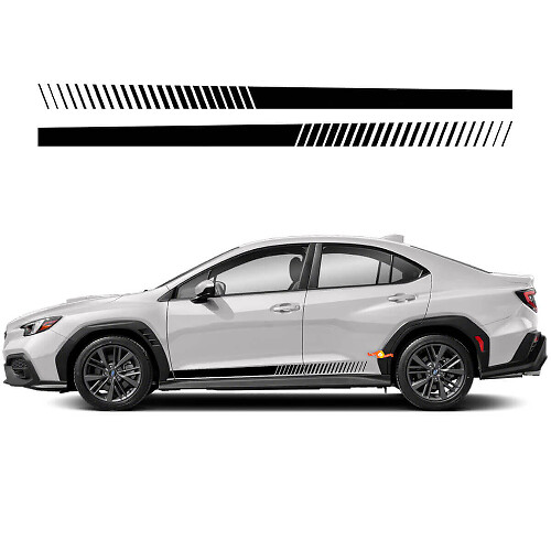 Racestijl dorpelstrip vinyl decalset voor Subaru WRX Impreza_1