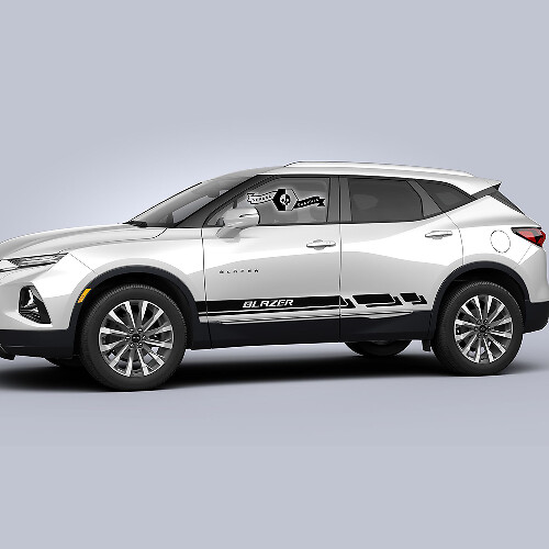 Paar Chevrolet Blazer 2023 Decals Deuren Zijkant Rocker Panel Logo Nieuwe Streep Vinyl Decal Sticker
