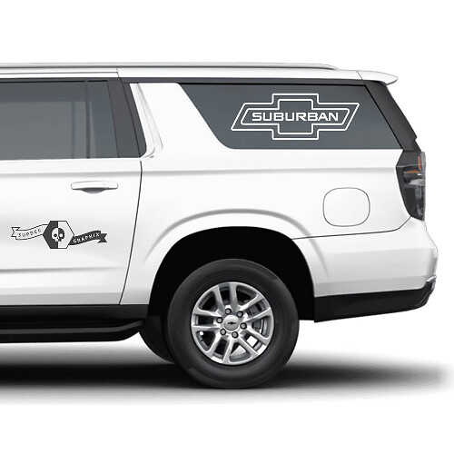 Paar Chevrolet Suburban Zijlogo Vinyl Decal Sticker
