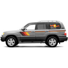 2 side Old school Lexus LX470 Toyota Land Cruiser LandCruiser 100 grafische deuren Stripe vinyl stickers stickers kit
 2