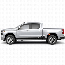 Mountain Range Deur- & Zijklep Vinyl Strepen voor Chevrolet Silverado 1500 T1XX 2019-2026_2