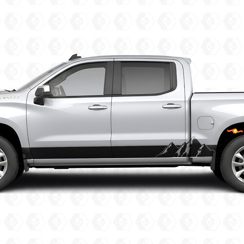 Alpine Ridge Deur- en Rocker Panel Vinyl Strepen voor Chevrolet Silverado 1500 T1XX 2019-2026_1