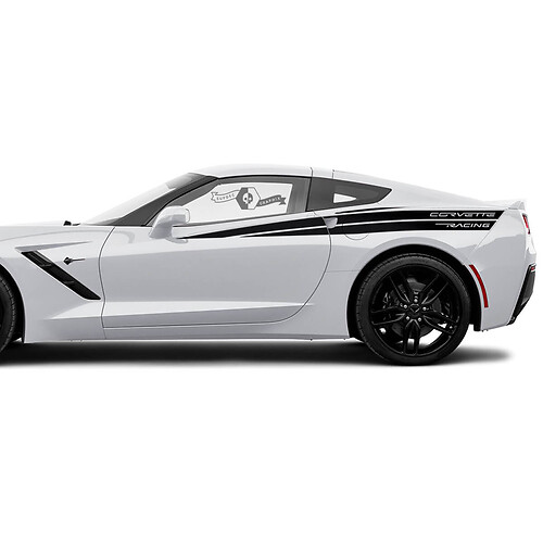 2x Chevrolet Corvette zijdeuren omhoog bed omhoog Accent Racing Stripe vinyl sticker
