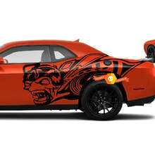 Dodge Challenger of Charger Zombie Head Super Bee Vinyl Decal Graphic Kit 2