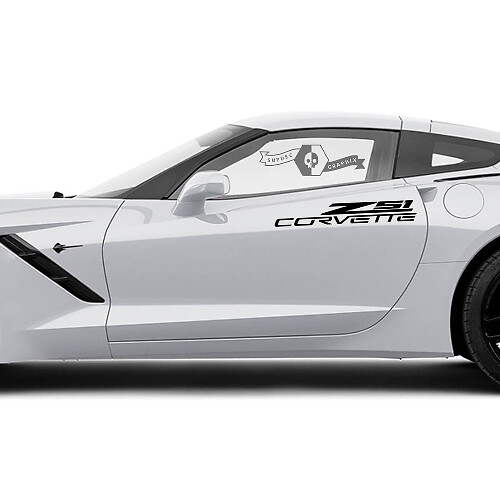 2x Chevrolet Corvette Zijdeuren Z51 Vinyl Decal Sticker
