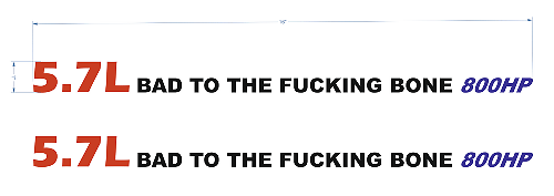 2 x 5,7L Hem 800PK Motorkapstickers
