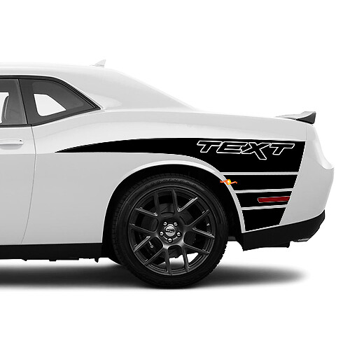Claw Style Stripes Bedside Vinyl Decal Sticker voor Dodge Challenger