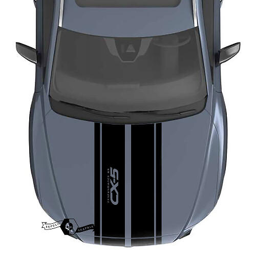 Dubbele motorkapstrip vinyl sticker voor Mazda CX-5