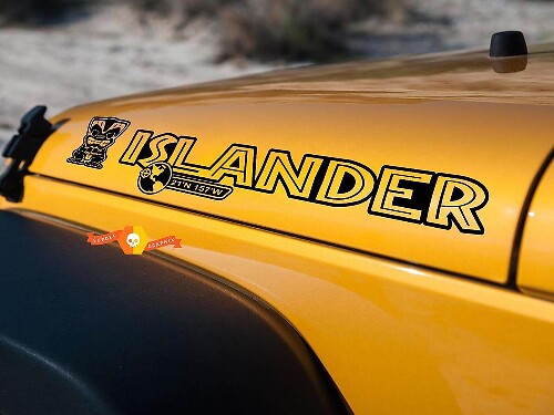 Islander Motorkap Vinyl Decal Kit voor Jeep Wrangler