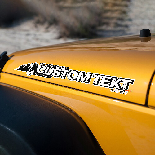 Aangepaste motorkap vinylsticker voor Jeep Wrangler Rubicon