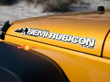 2 Jeep HEMI Rubicon Wrangler CJ TJ YJ JK XJ Hood Sticker Sticker 2
