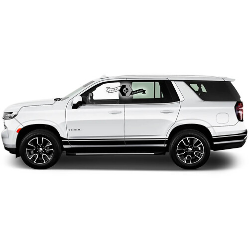2x 2020 2021 2022 2023 + Graphics Chevrolet Tahoe Stripes Rocker Panel Lijn Vinyl Decal Sticker