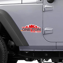 ONE TON zij vinylsticker voor Jeep Wrangler Rubicon_2