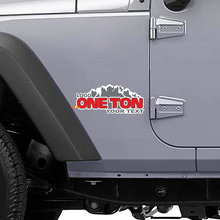 ONE TON zij vinylsticker voor Jeep Wrangler Rubicon_3
