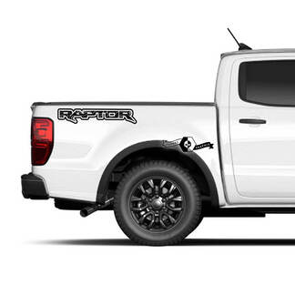 Paar Ford F-150 Raptor 2022 2023+ zijbed Outline Trim Logo Grafische set Decal Stickers Set Decal Stickers