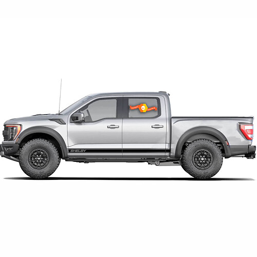 Pair Ford F-150 Raptor Shelby 2022 2023+ zijdeurenlijnen Grafische Set Logo Stripe Decal