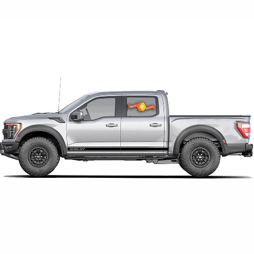 Shelby-stijl lagere zijstrepen vinyl stickers set voor Musclecar truck 2022-23