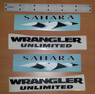Jeep Sahara Wrangler Unlimited CJ TJ YJ JK XJ sticker in alle kleuren
