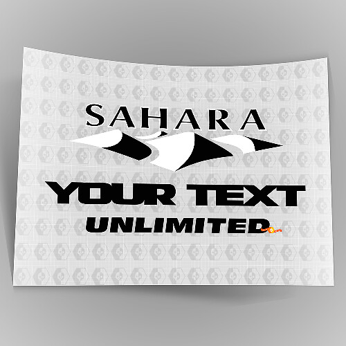 Sahara Unlimited Custom Vinyl Sticker voor Jeep Wrangler