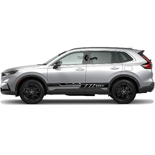 Set Honda CR-V 2020 2021 2022 2023 Zijrockerpaneel Lijnen Omgekeerde Strepen Vinyl Decal Sticker Grafisch

