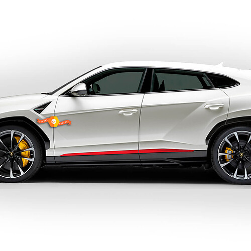 Paar Lamborghini Urus 2021 2022 2023 Side Rocker Panel Lines Stripes Vinyl Decal Sticker Graphics
