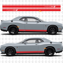 50e Jubileum Stijl Strepen Rocker Panel Vinyl Stickers voor Dodge Challenger_2