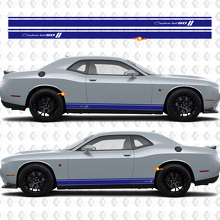 50e Jubileum Stijl Strepen Rocker Panel Vinyl Stickers voor Dodge Challenger_3