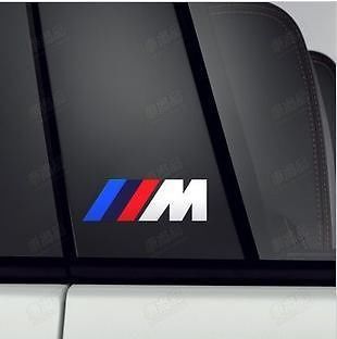 M Style Logo Raam Vinyl Decal Set voor BMW