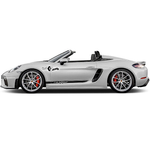 Gemerkt Deurzijstrepen Vinyl Decal Kit voor Porsche 718 Spyder 2022